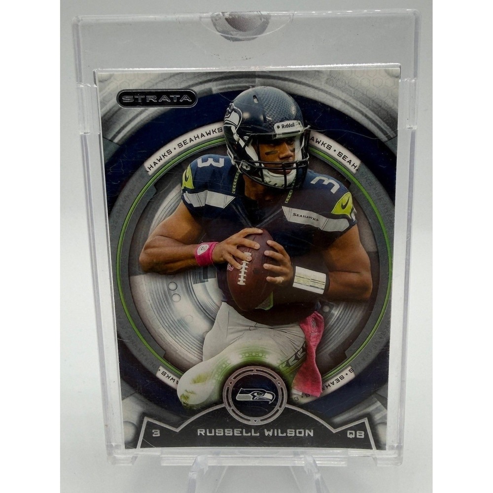 Russell Wilson 1/1 Topps Strata Vault Blank Back‎ Proof NFL Seattle Seahawks